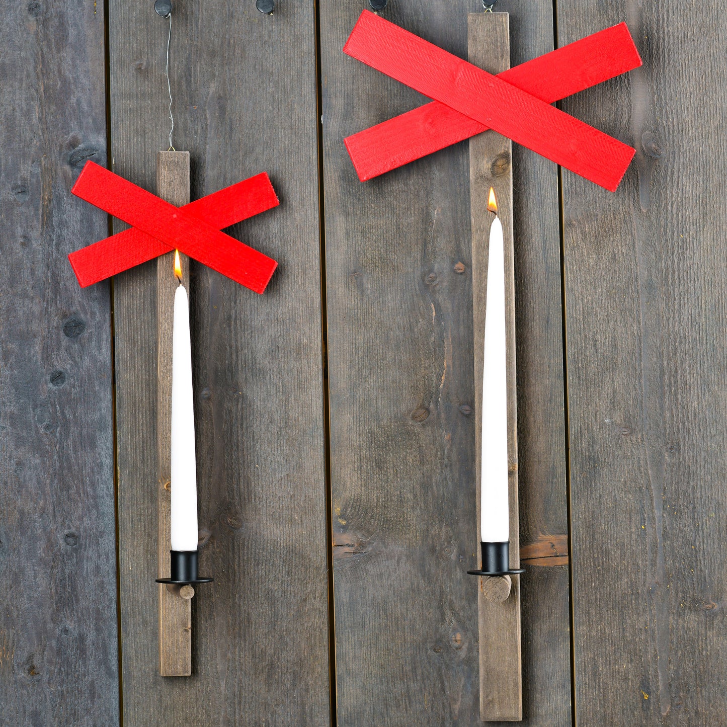 Väggljusstake med ledkryss